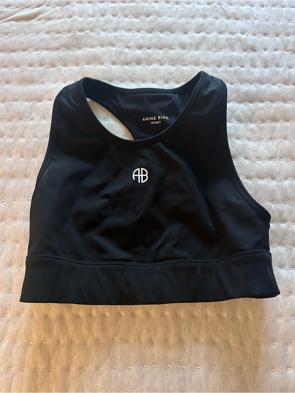 Anine Bing Black Sports Bralette